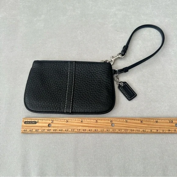 Coach Black Leather Wristlet - Picture 3 of 6